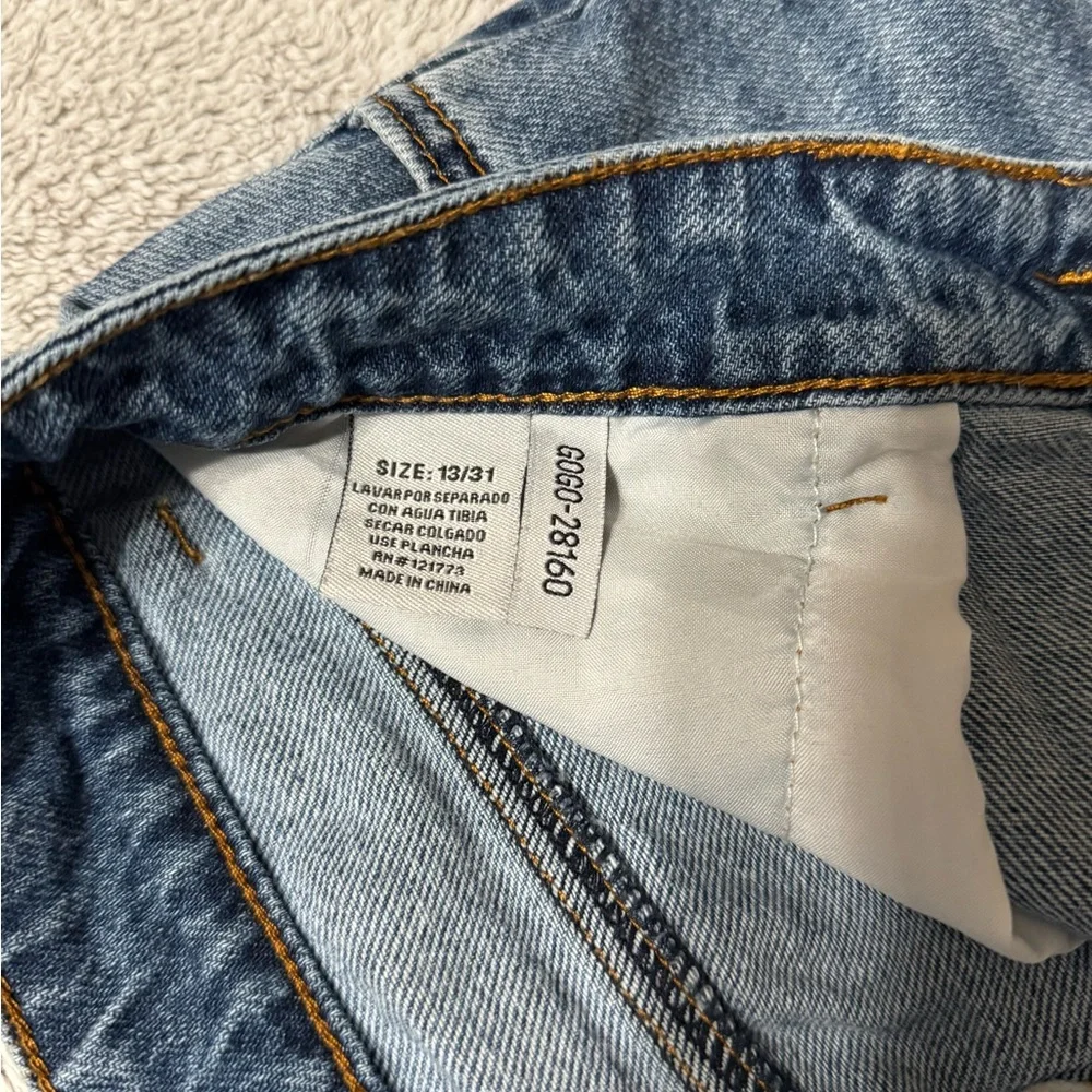 GOGO High Waist Blue Denim Shorts - Picture 4 of 9